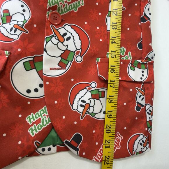 Suitmeister Boys’ M Christmas Blazer – Fun Holiday Party Jacket, Snowman Print - Picture 11 of 13